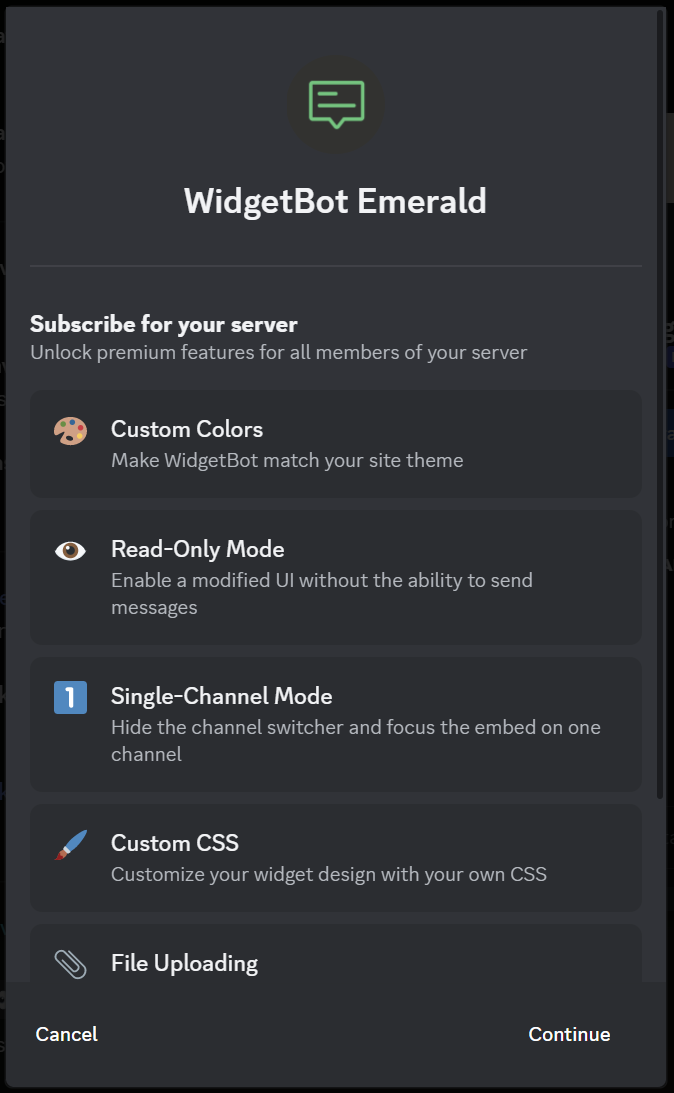 Upgrade to Emerald in Discord